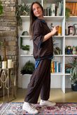 Sunday Morning Relaxed Sweatshirt Black & Chestnut